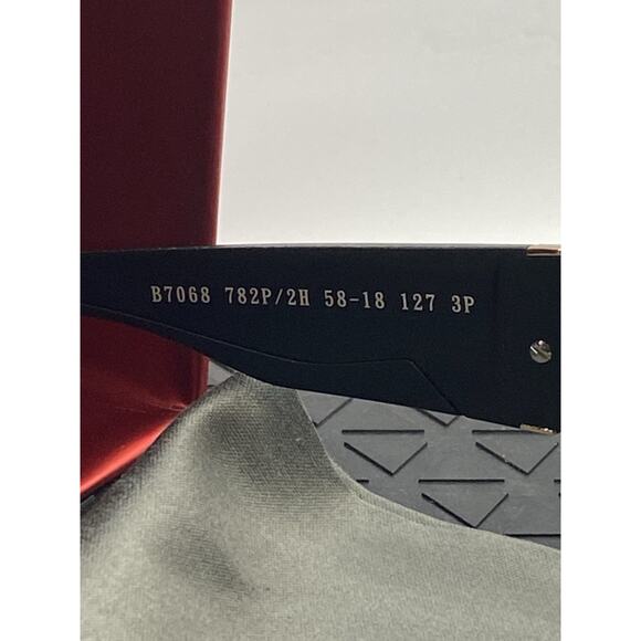 NEW BNUS Bill Benton Matte Black Polarized Sunglasses Brown HD Lenses Italy Gold - Picture 6 of 16